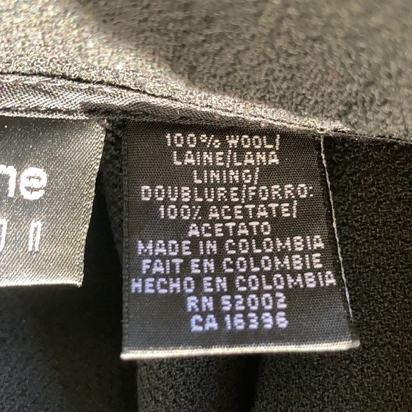 Liz Claiborne Collection Fully Lined Black Wool Dress Slacks with Cuff - Picture 10 of 10